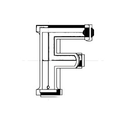 Stylized letter f graphic design