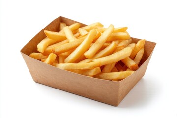 french fries isolated on white