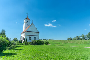 Transfiguration Cathedral a church in Zaslavl, Belarus. Architectural marvel Transfiguration Cathedral originally a Calvinist church in Belarus. Grand cathedral in Belarusian architectural heritage.