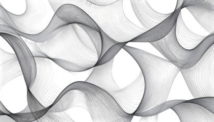 Abstract monochrome pattern of swirling ribbons