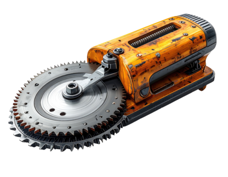 Orange-and-gray mechanical tool