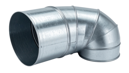 Metal ventilation elbow