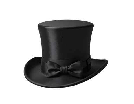 Black top hat with bow (1)