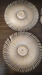 Neatly Stacked White Spoons Arranged in Spiral