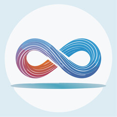 Conceptual infinity symbol design with a gradient, representing endless possibilities and concepts