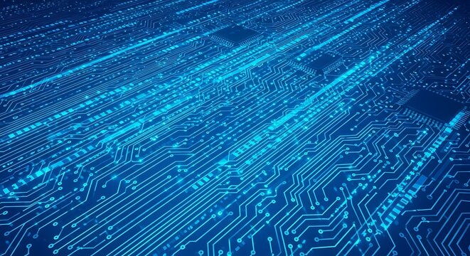 Digital Circuit Board - A Futuristic Technological Design.
