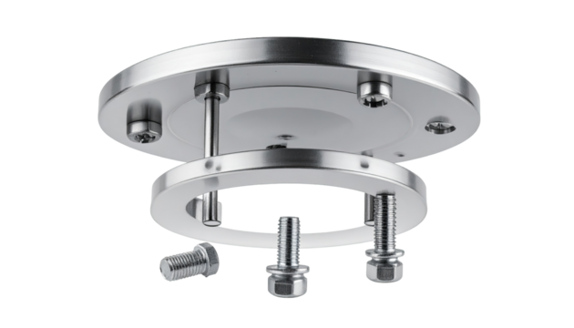 Stainless steel ceiling mount with adjustable support