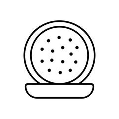 Иллюстрация, на которой изображена черная иконка макияжа и атрибутов салона красоты, на белом фоне