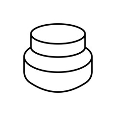 
An illustration of a black icon of makeup and beauty salon supplies on a white background