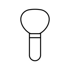 
An illustration of a black icon of makeup and beauty salon supplies on a white background