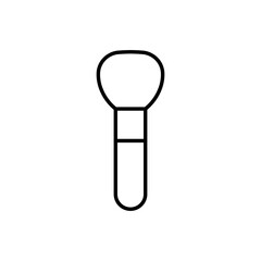 
An illustration of a black icon of makeup and beauty salon supplies on a white background