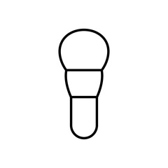 
An illustration of a black icon of makeup and beauty salon supplies on a white background