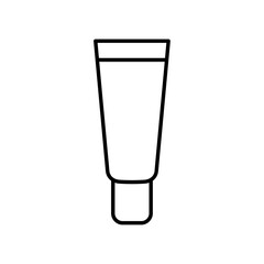 
An illustration of a black icon of makeup and beauty salon supplies on a white background