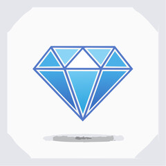 Illustrative Representation of a Sparkling Gemstone with Geometric Facets and Luminous Glow