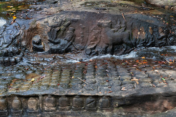 Kbal Spean Carvings In Cambodia