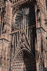 Strasbourg Cathedral Rose Window And Tympanum