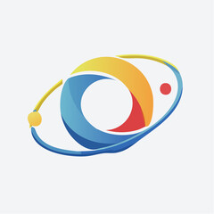 Modern Eye Logo Design: Orbital Concept Depicting Vision, Perspective, and Circular Motion