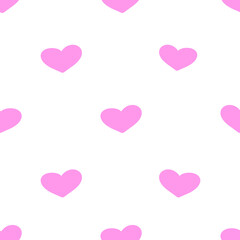 pink hearts background, simple pattern with pink hearts