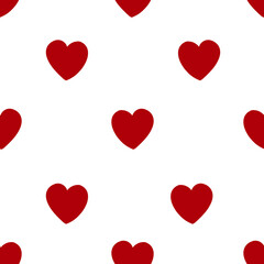 seamless pattern with red hearts 