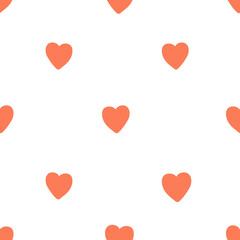 seamless pattern with red hearts