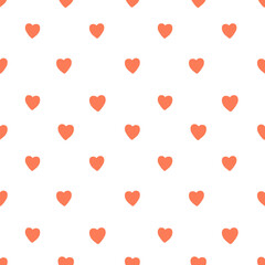 seamless pattern with red hearts