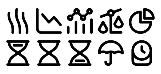 company icon set for business