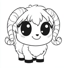 Fototapeta premium In the Chinese zodiac astrology, a ram or goat could symbolize a year