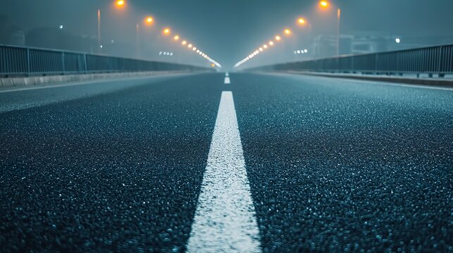 Smart road infrastructure embedded sensor light, blinking indicator, subtle road texture, data collection.  