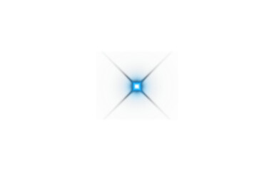 Blue Star Flare PNG, Glowing Light Burst Overlay for Design and Art