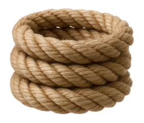 Thick rope on a white background.