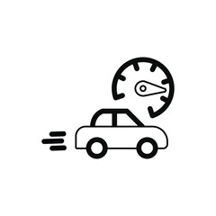 speeding icons. simple line vector