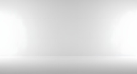 Clean White Studio Background with Soft Spotlight Effect