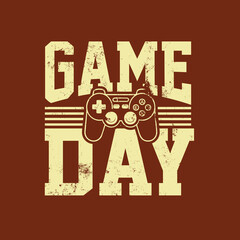 Game Day console vintage  vector graphic design print