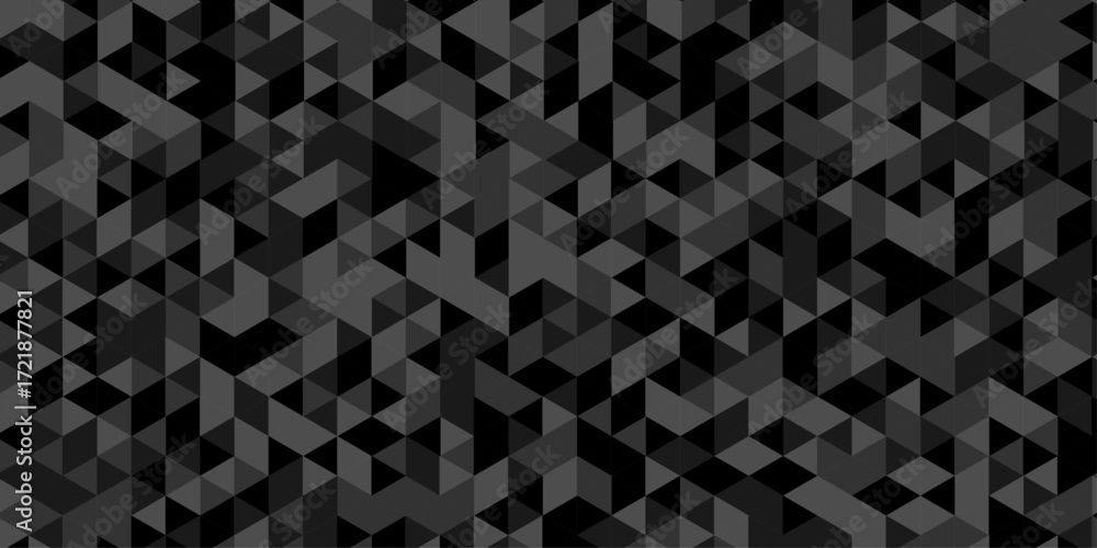 Fototapete abstract low polygon cubic black gray black vector poly triangle texture geometric pattern composed 