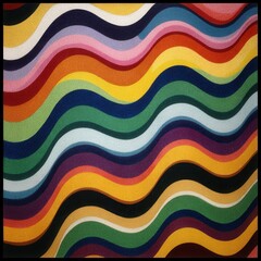 Obraz premium colorful wavy textured abstract art