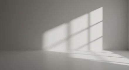 Minimalist Interior with Sunlight Shadow Play