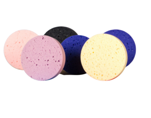 Firefly_Colorful playground structure with dual slides - Firefly_Colorful textured spheres resembling makeup sponges (3)