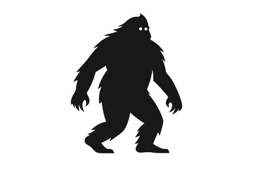 Fototapeta premium Black wolf silhouette vector illustration isolated on white background