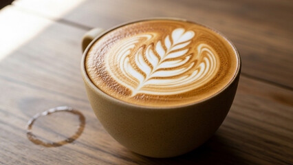 cup of cappuccino with foam