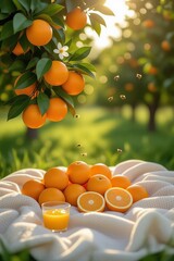 orange and bee