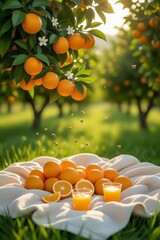 orange and bee