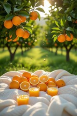 orange and bee