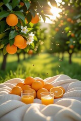 orange and bee
