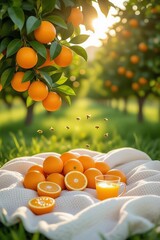 orange and bee