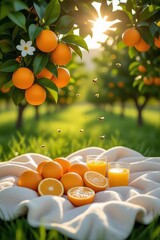 orange and bee