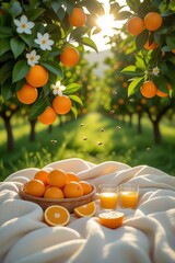 orange and bee