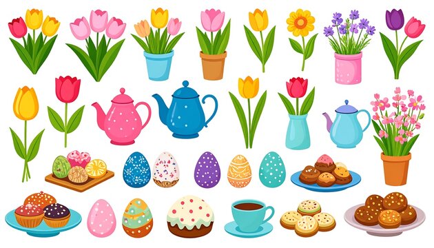 Springtime Floral and Food Collection.