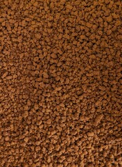 Vista de cerca de fondo de gránulos de café instantáneo 