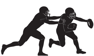 Intense Gridiron Collision: Football Players in Action