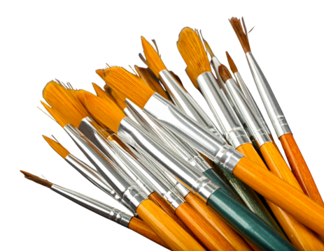 ColorElegant makeup brushes crossed on a black ba